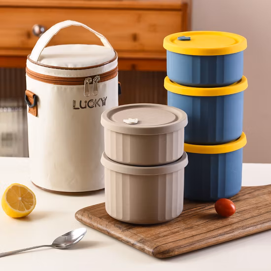 Lancheira com isolamento de silicone Lancheira para micro-ondas